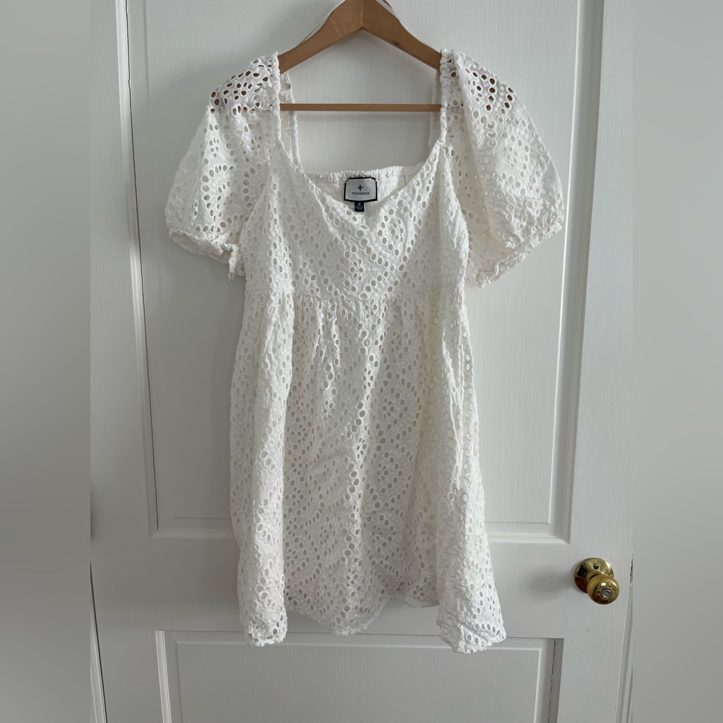 Tuckernuck White Eyelet Dress Medium Euc Worn Once!!